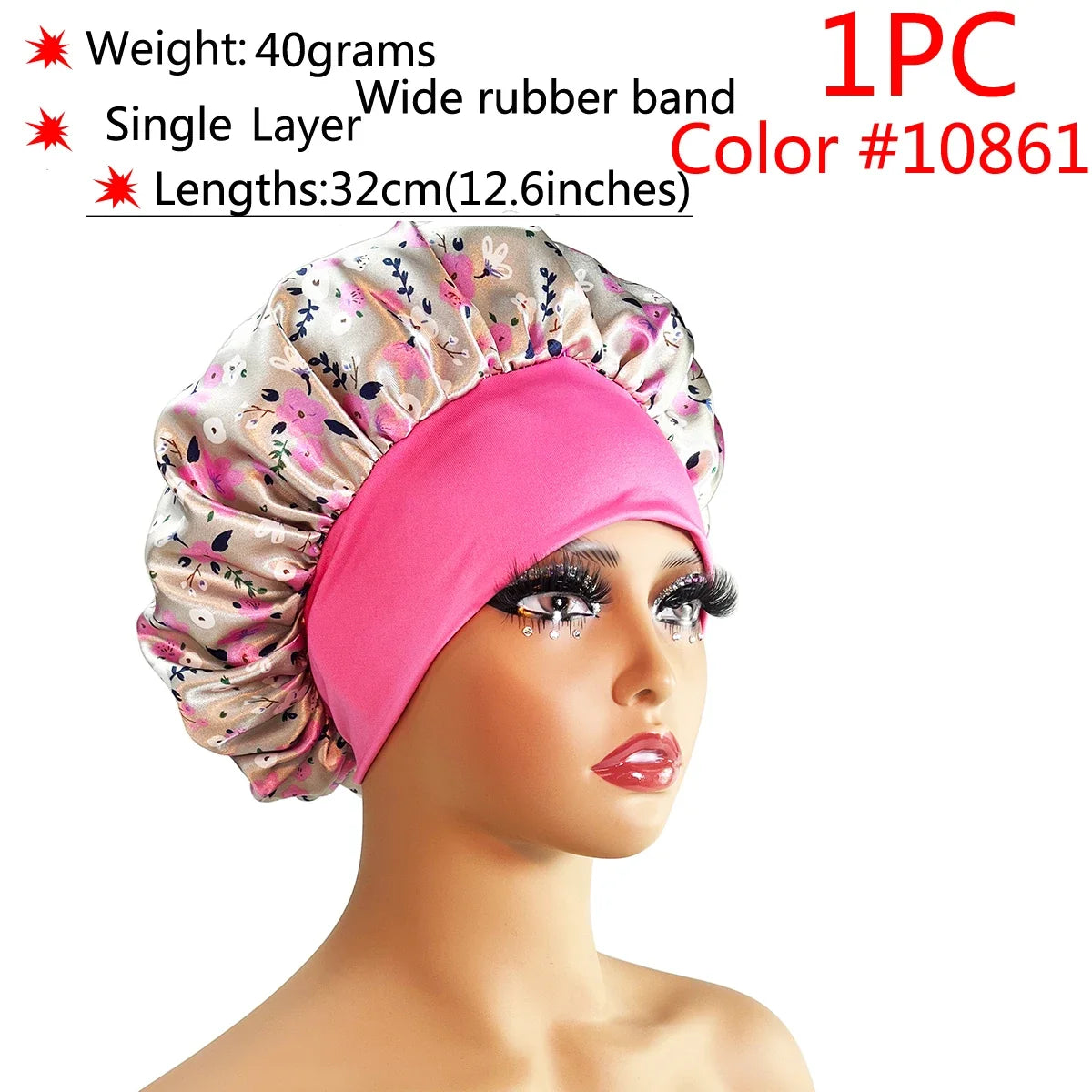 Adjustable Satin Sleep Bonnet