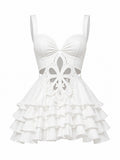 Audacious White Cutout Ruffle Dress — original supplier photograph 5