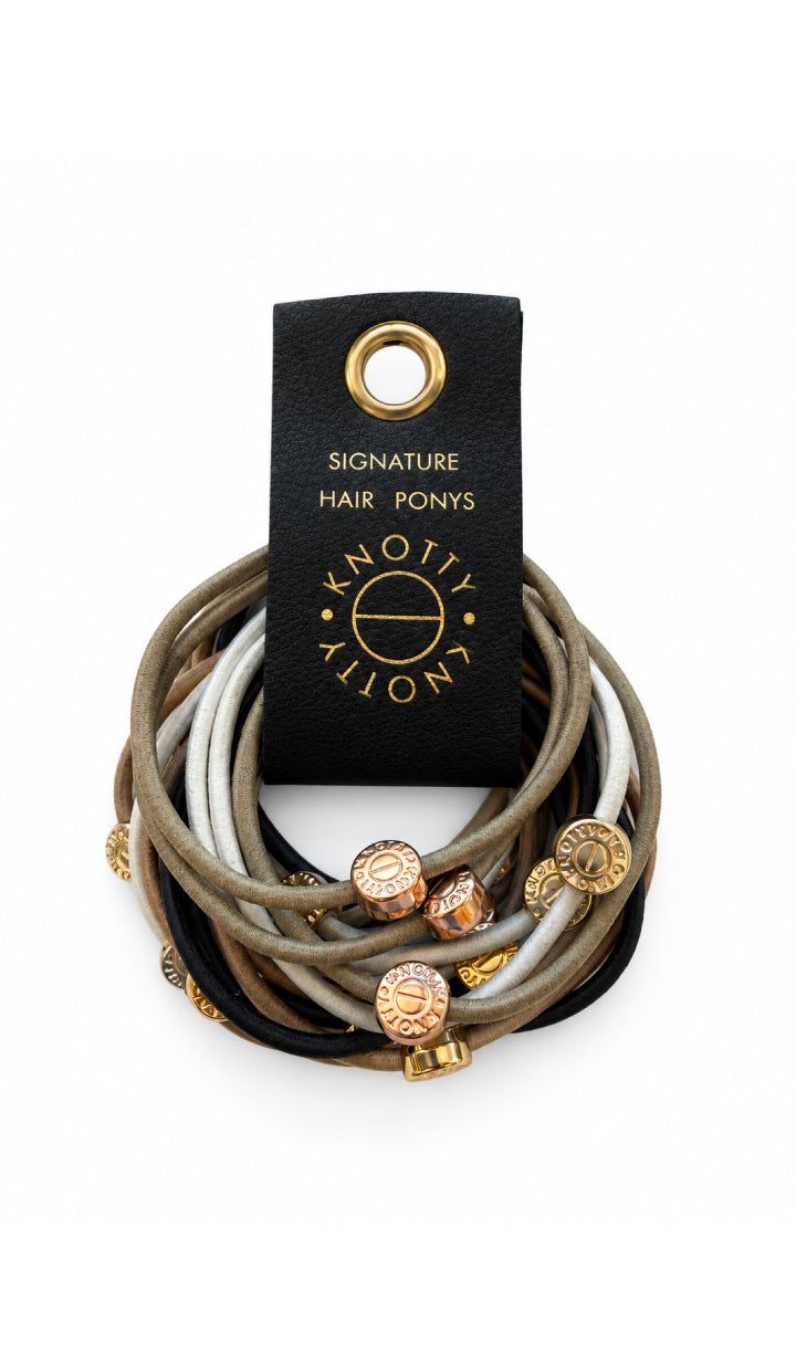 Signature Hair Tie Set of 20 — Taupe-0