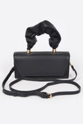 SOHO Wrinkled-Handle Flap Clutch