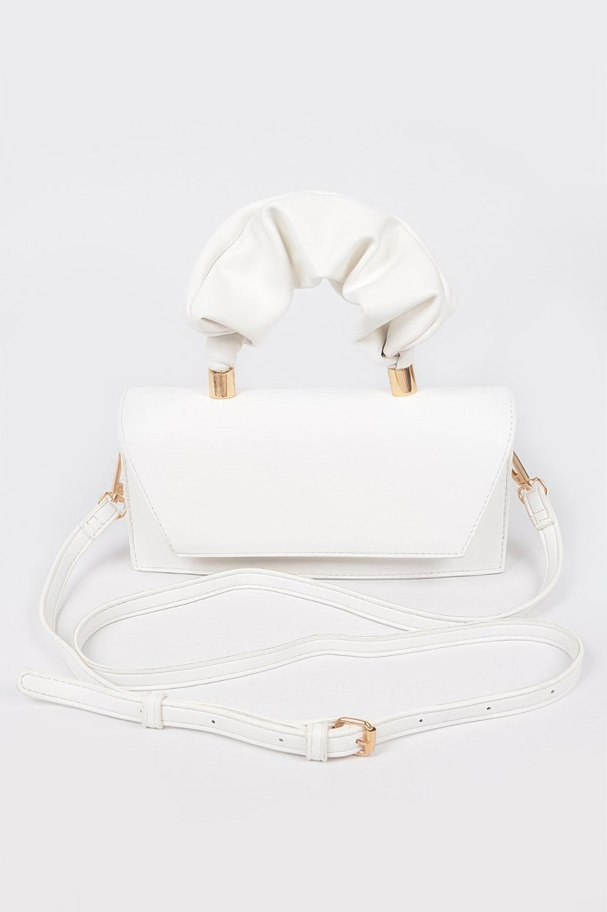 SOHO Wrinkled-Handle Flap Clutch