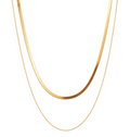 Layered Snake Chain Necklace — Gold-Plated — supplier product photo 1