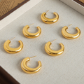 18K Gold-Plated Chunky Hoop Earrings — supplier product photo 1
