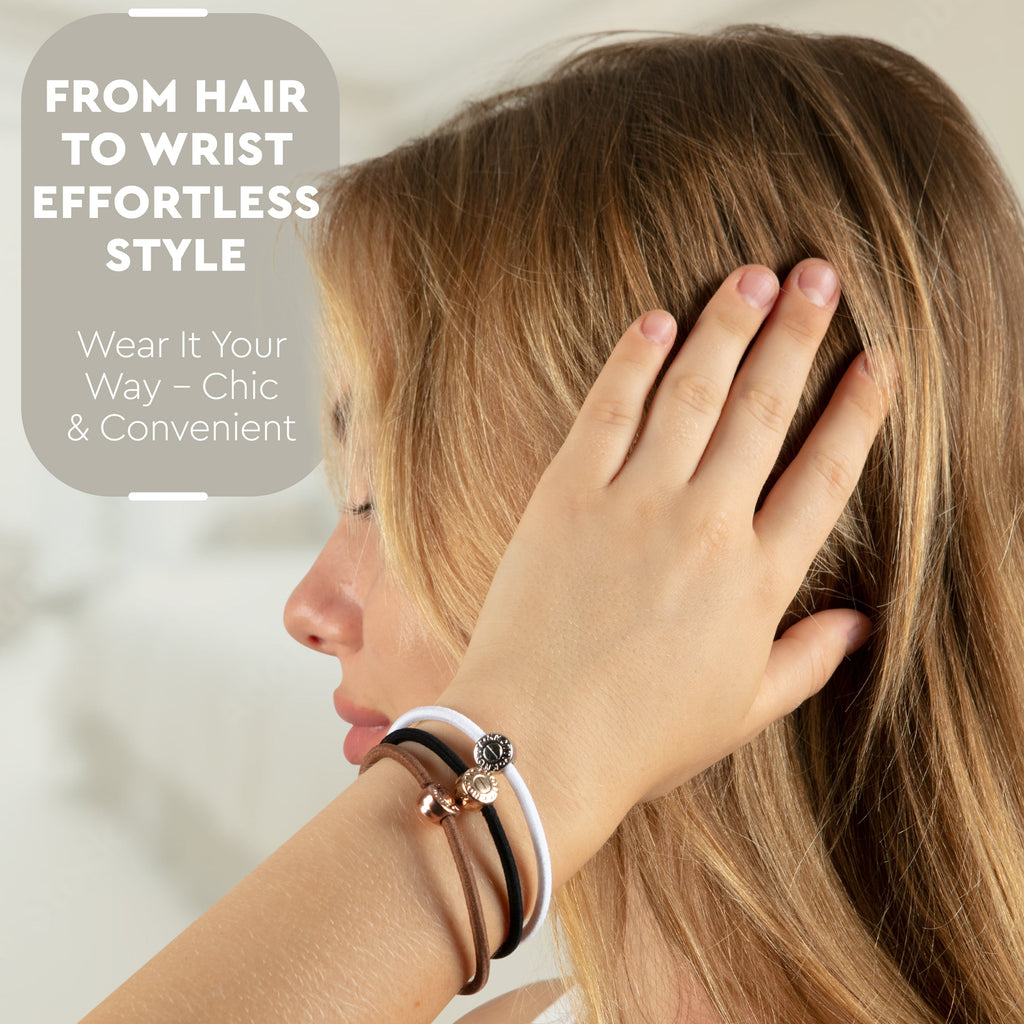 Signature Hair Tie Set of 10 — Denim-2