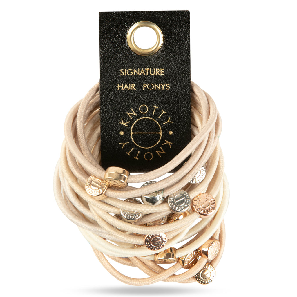 Signature Hair Tie Set of 20 — Sand-0