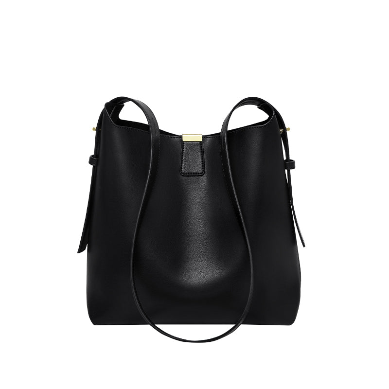 Genuine Leather Bucket Shoulder Bag