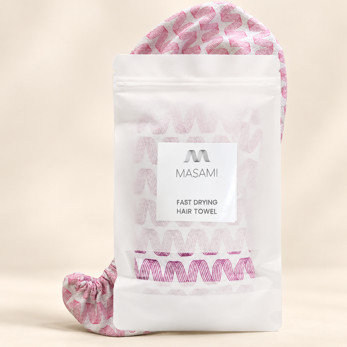 Studio presentation of Fast-Drying Hair Wrap Towel — Blush