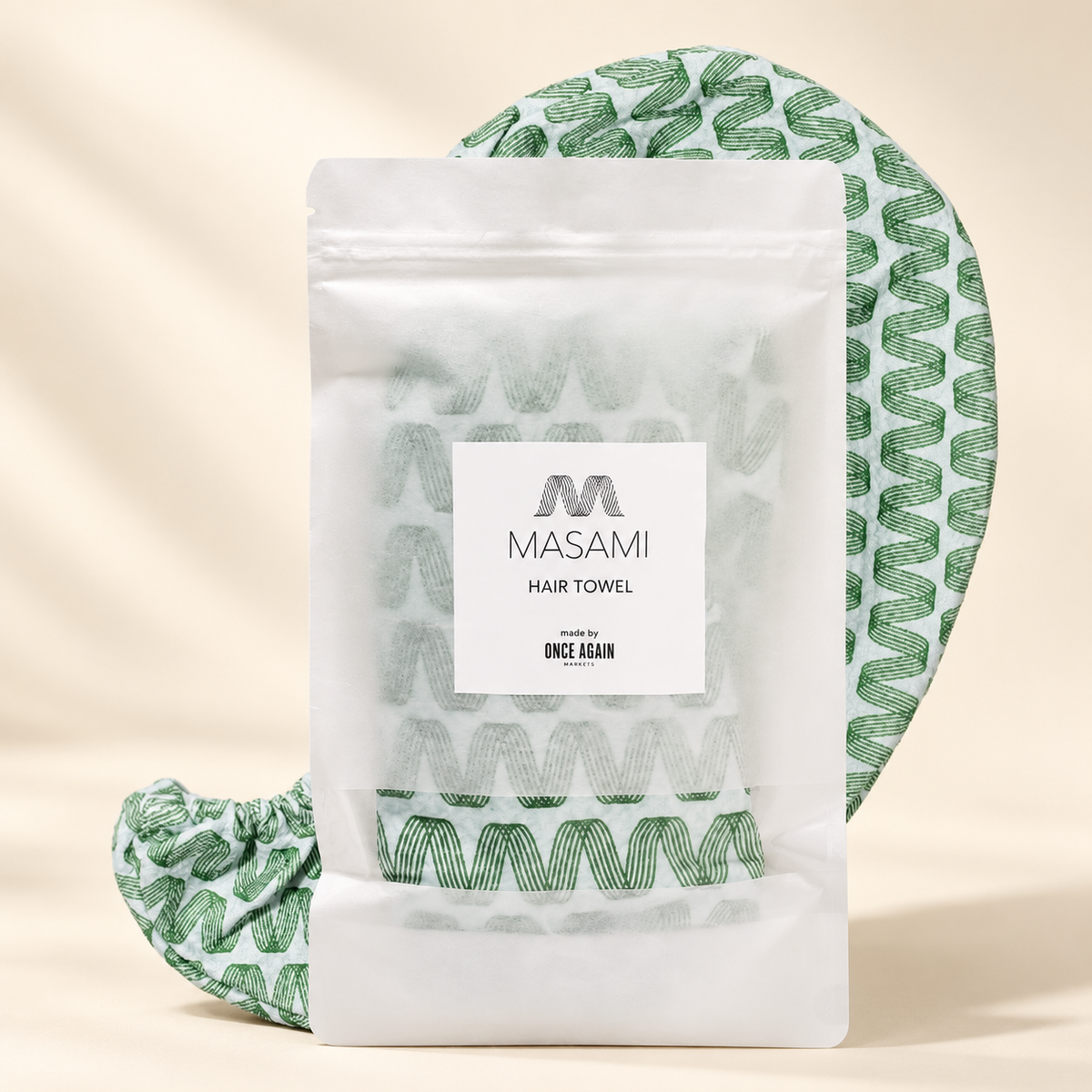Studio presentation of Fast-Drying Hair Wrap Towel — Sage